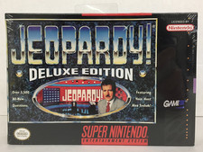 NEW sealed JEOPARDY DELUXE EDITION Super Nintendo SNES GameTek ALEX TREBEK picture