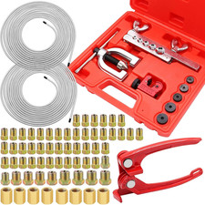 25 Ft 3/16 + 1/4 Zinc Coated Alloy Brake Line Kit(Includes 48 Fittings and 8 Uni picture