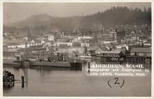 City of Aberdeen, WA Washington (2) 1911 RPPC Photo Postcard COPY picture