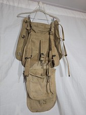 ORIGINAL WWI US ARMY M1910 HAVERSACK COMBAT FIELD BACKPACK INFANTRY MARKED picture