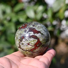 1pc Natural Dragon's blood stone ball Quartz Crystal Sphere Reiki Healing 55+mm picture