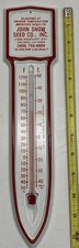 Vintage NOS (SALINAS CA.) JOHN SNOW SEED CO. Advertising Thermometer picture