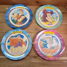 McDonald's 1997 Disney Hercules Plates Set of 4 Hercules Zeus Megara Pegasus VTG picture