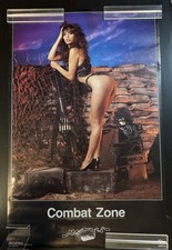 “COMBAT ZONE” Original Vintage Pinup Girl Funky Poster 34x22.5 picture