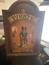 Pirate SCOURGE OF THE SEA PEG LEG PIRATE 3D WOOD Pub Bar Sign DECORATION 27*17.2 picture