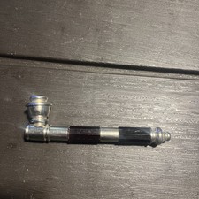 Vintage 70’s Head Shop Pipe Chrome /amethyst NOS picture