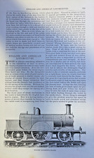 1879 Trains English and American Locomotives picture