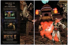 Heretic II - PC Game - Doom - Raven Software - Vintage Original Ad Promo 1998 picture