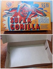 1960's Empty Box Super Gorilla Ace Fireworks Assortment 13 5/8 x 8 x 3 RRGS2 picture