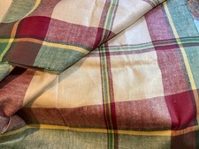 Vintage Linen Plaid Tablecoth 50x50 Red,White,Green New w Tags Czech 4napkins picture