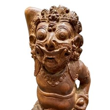 hand-carved vintage Balinese wooden statue Raksasa demon figure rare Detailed picture