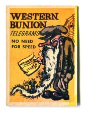 “Foney Ads” 1960 Leaf #25 “Western Bunion Telegrams: No Need for Speed” picture