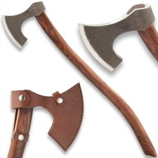 Viking Replica Bushcraft Carbon Steel Axe | Wooden Handle | Length 29
