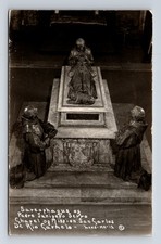 RPPC Sarcophagus Father Junipero Serro San Carlos Mission Carmel CA Postcard picture