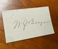 RARE William Jennings Bryan AUTOGRAPH Authenticated from 1910s picture