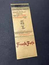 Vintage California Matchbook “Frank Fat’s Chinese” Sacramento picture