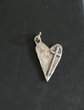 Hand Forged Textured Heart with Cross picture