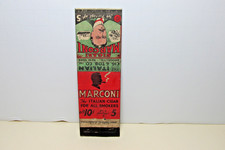 Marconi Cigar The Italian Cigar Tobacco Co Brooklyn NY Matchbook Cover Ad picture