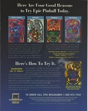 Epic Pinball Print Ad/Poster Art PC Big Box picture