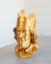 burger king guy on the Airplane meme gold 3D printed bust 7 inches tall picture