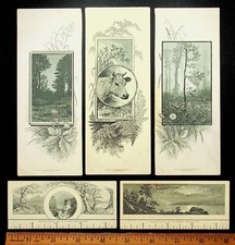 FIVE 1870s-80s ENGRAVED FARMER LIVERMORE CO - E17-G picture