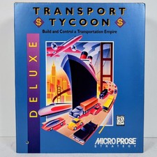Transport Tycoon Deluxe PC CD-Rom Big Box Game MicroProse Strategy 1995 RARE Vtg picture