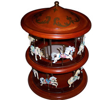 Princeton Gallery Carousel 1994 Stand w/ Birthstone Horses Assembly Req As-Is picture