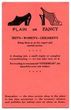 Original 1920s Shoe Store Advertising Paper 