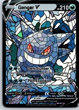 Gengar Stained Glass Custom Handmade Card Holo picture