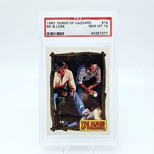 1983 Donruss The Dukes of Hazzard Bo and Luke #14 PSA 10 Pop 2 picture