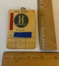 NASA 1960's Project Gemini P.A.A. Pan American Airways Employee Area Permit picture