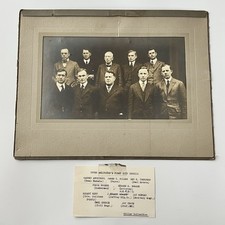 Antique Gelatin Silver Photograph Men First City Council Arlington OH History ID picture