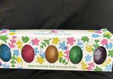 BIDEN SET of 5 EGG 2021 WHITE HOUSE EASTER w Signature JOE DEMOCRAT GOLD PATRIOT picture