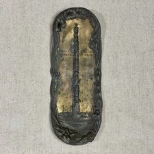 Antique E.P. Charlton Seattle Totem Pole Tray Brass Souvenir Dish Early 1900s picture