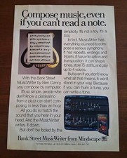 Bank Street Music Writer Mindscape Computer Game Vintage Print Ad 8x11 1980s picture