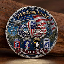 U.S. Army Airborne Units Challenge Coin 82nd 101st 11th 173rd Airborne Heritage picture