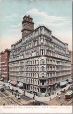 Powers Hotel Building Rochester NY New York Street View Postcard  picture