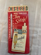 Chesterfield Cigarette Advertising Thermometer Tin Sign picture