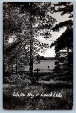 Walker Minnesota MN Postcard RPPC Photo Walker Bay On Leech Lake c1950's Vintage picture
