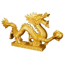 Chinese Dragon Figurine for Home Decor, Resin Good Luck Statues, Feng Shui Or... picture
