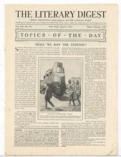 1917 World War One WW1 Pic Complete Story & Pics: Should We Join the Entente? picture