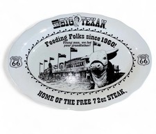 The Big Texan Route 66 Home Of The Free 72oz Steak Oval Platter Homer Laughlin picture