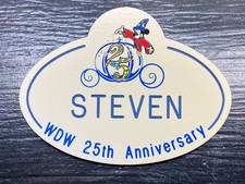 🏰 Rare 1996 Walt Disney Imagineering WDW 25th Anniversary Name Badge — STEVEN picture