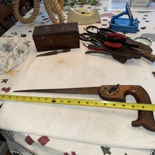 RARE FIND Antique Keyhole Saw Folding Hardware Old Woodworking And Carpentry picture