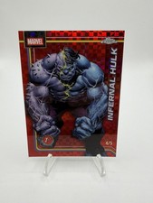 2026 Topps Chrome Marvel Infernal Hulk Red Refractor 4/5🔥 picture
