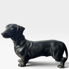 Antique 1920s Cast Iron Dachshund Dog Still Bank - Original A.C. Williams Hubley picture