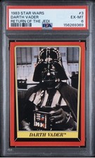 🔥Darth Vader 1983 Topps Star Wars Return Of The Jedi #3 PSA 6 Low POP picture