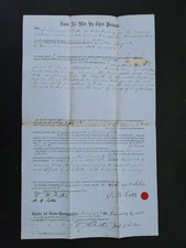 1858 antique DEED canterbury nh FOSTER to SARGENT land GERRISH nathan gove picture