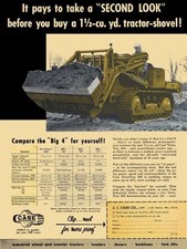 1957 Case Terratrac 800 Tractor Shovel NEW Sign 24x30
