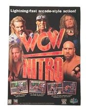 WCW Nitro N64 & PC Original 1998 Print Ad THQ - 7.5